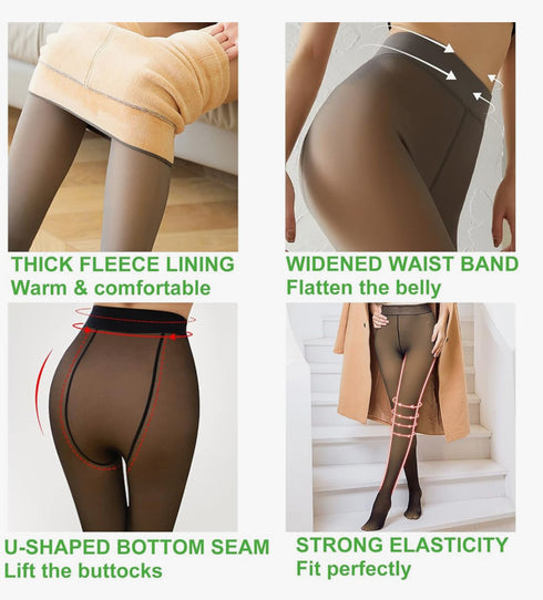Winter Highly Stretchable Sheer Fur Stocking
